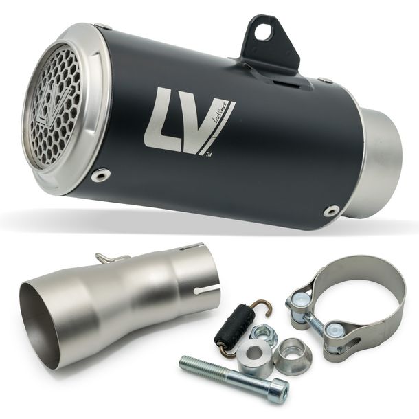 Endschalldämpfer LeoVince LV CORSA S Black Edition mit Zulassung, Edelstahl schwarz für Honda CB 1000 R Neo Sports Café Bj. 2018 - 2024 E4 / E5