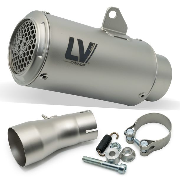 Endschalldämpfer LeoVince LV CORSA S mit Zulassung, Titanium, Edelstahl Kappe für Honda CB 1000 R Neo Sports Café Bj. 2018 - 2024 E4 / E5