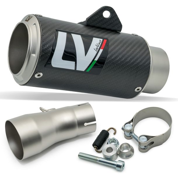 Endschalldämpfer LeoVince LV CORSA RACING Carbon, Edelstahl Kappe für Honda CB 1000 R Neo Sports Café Bj. 2018 - 2024 E4 / E5