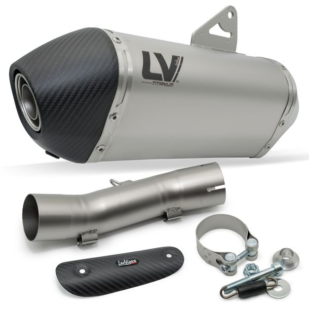 Silenziatore finale LeoVince LV-14 omologato, Titanio, tappo in Carbonio e protezione termica per Honda XL 750 Transalp Urban / Easy Travel / Travel Edition anno 2023 - 2024 E5 / anno 2025 - 2026 E5+