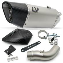 Koncový tlumič LeoVince LV-14 R s homologací, titan, karbonová koncovka a tepelný štít pro Kawasaki Ninja 1000 SX / Tourer r. v. 2020 - 2024 E4 / E5 / r. v. 2025 E5+