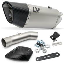 Tłumik końcowy LeoVince LV-14 R RACING tytanowy, nakładka karbonowa i osłona termiczna dla Kawasaki Z 900 rocznik 2020 - 2024 E4 / E5