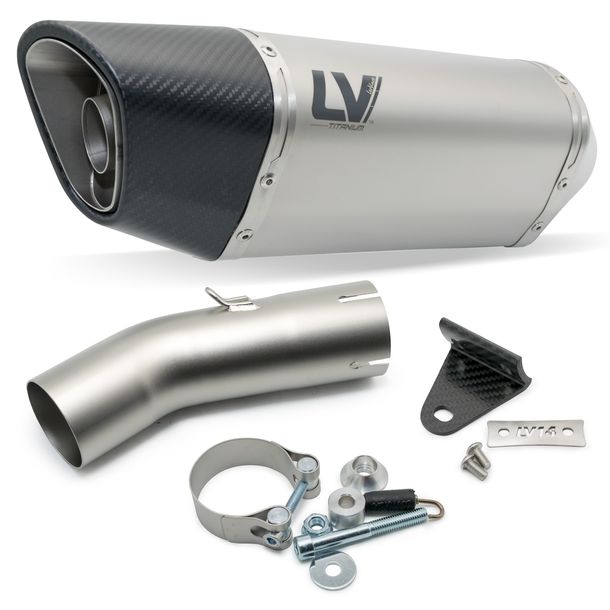 Endschalldämpfer LeoVince LV-14 R RACING Titanium, Carbon Kappe für Honda CB 750 Hornet Bj. 2023 - 2024 E5 / Bj. 2025 - 2026 E5+