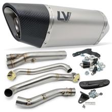 Układ wydechowy kompletny LeoVince LV-14 R RACING Titanium, nakładka Carbon & osłona termiczna dla Suzuki GSX-8R 800 Bj. 2024 E5 / GSX-8S Bj. 2023 - 2024 E5