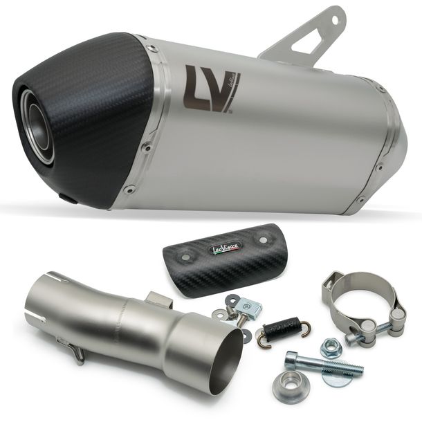 Endschalldämpfer LeoVince LV-14 RACING Edelstahl, Carbon Kappe & Hitzeschild für CF Moto 450 MT / IBEX Bj. 2024 E5 / Bj. 2025 - 2026 E5+