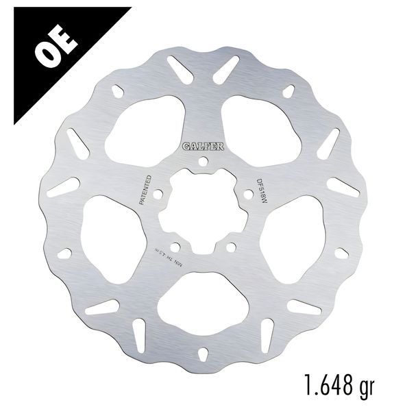 Bremsscheibe Galfer DF518W WAVE® mit ECE R90 Zulassung, starr hinten 298x5mm für Indian Scout 100th Anniversary Sixty 1000 / 1130 ccm Bj. 2015 - 2022