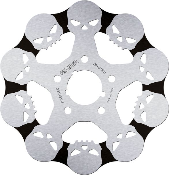 Bremsscheibe Galfer DF691RH WAVE® SKULL DESIGN mit ECE R90 Zulassung, starr hinten 254x5mm für Harley Davidson XR 1200 ccm Bj. 2008 - 2013