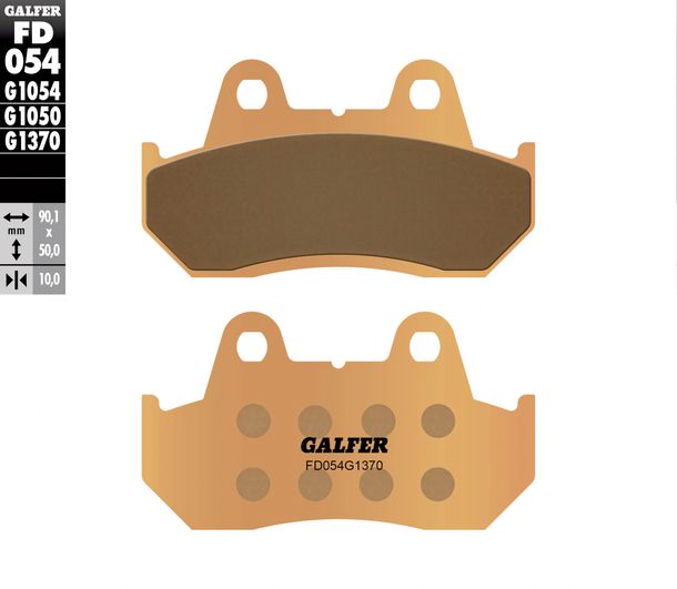 Bremsbeläge Galfer FD054G1370 Sinter-Metall STREET hinten für Honda CB F F2 Bol d`Or CBR R RR CBX GL 1 Gold Wing SE VF 250 - 1500 ccm Bj. 1979 - 2003