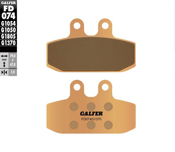 Remblokken Galfer FD074G1370 Gesinterd metaal STREET achter voor Gas EC, KTM LC4 Enduro Moto Guzzi V 7 Classic Cafe Racer V7 Rough i III Special ABS V85 Jaar 1987 - 2025