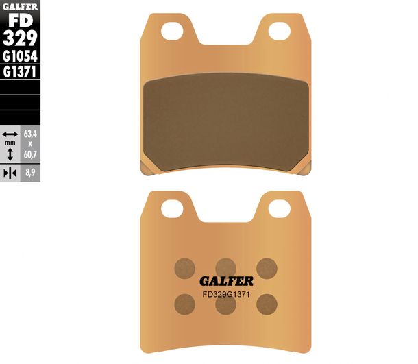 Remblokken Galfer FD329G1371 Gesinterd metaal STREET achter voor Yamaha FZS Fazer XJR 1000 / 1300 ccm Jaar 1998 - 2018