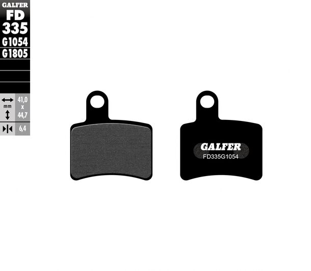 Brake pads Galfer FD335G1054 Semi-metal rear for Beta Evo Junior Senior REV3 REV 80 - 270 ccm Year 2001 - 2022