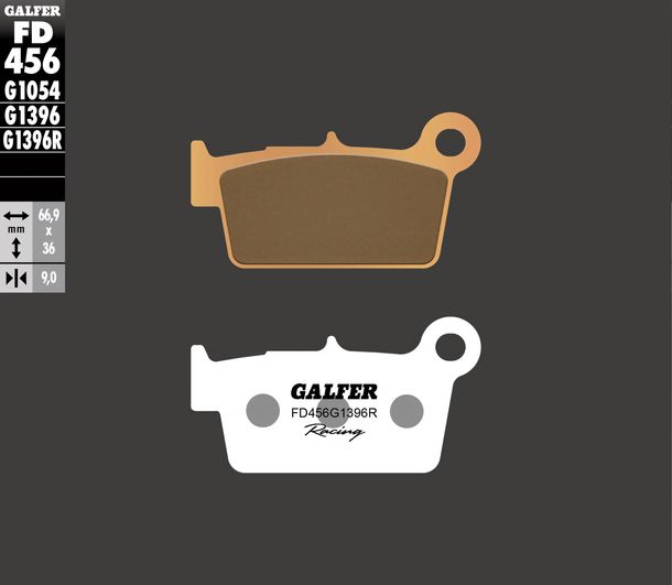 Remblokken Galfer FD456G1396R Gesinterd metaal Racing OFFROAD achter voor Beta Alp M4 3 RR AC Enduro Motard Oilmix EFI Racing 4 Urban Special Xtrainer