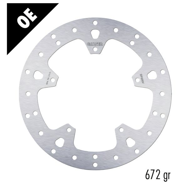 Remschijf Galfer DF666V ROUND met ECE R90 goedkeuring, vast voor 240x4mm voor Piaggio Beverly i ABS Euro5 Euro4, Gilera DNA RST 4V i.e. 3 50 - 350 ccm