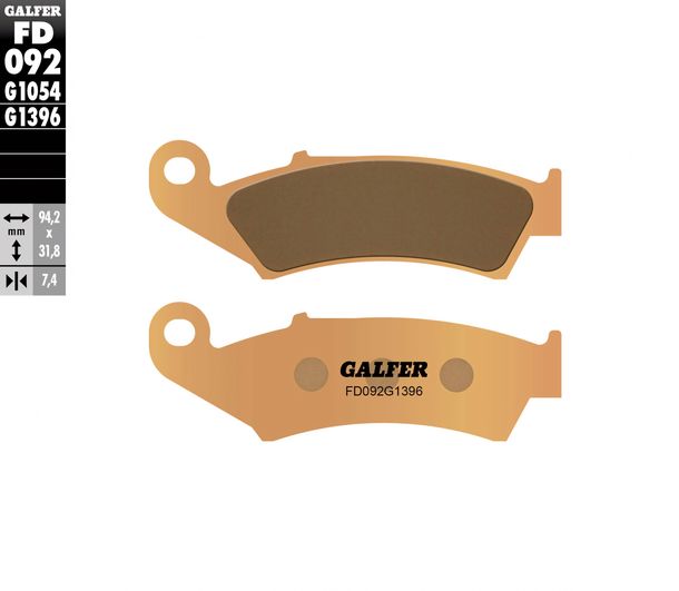 Remblokken Galfer FD092G1396 Gesinterd metaal OFFROAD voor, Honda CR R NTV Revere XR 75 - 650 ccm Jaar 1985 - 2006