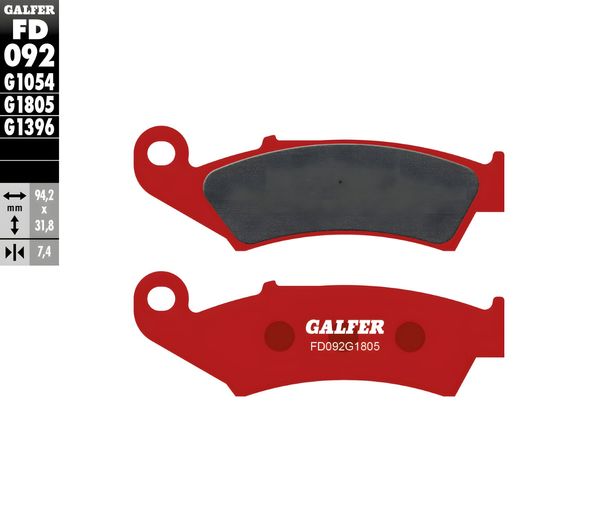 Bremsbeläge Galfer FD092G1805 Semi-Metall OFFROAD vorne für Honda CR R NTV Revere XR 75 - 650 ccm Bj. 1985 - 2006