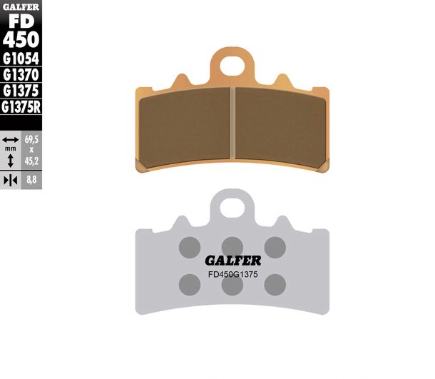 Bremsbeläge Galfer FD450G1375 Sinter-Metall SPORT vorne für KTM Duke RC, Husqvarna Vitpilen Svartpilen Adventure 125 - 457 ccm Bj. 2011 - 2025
