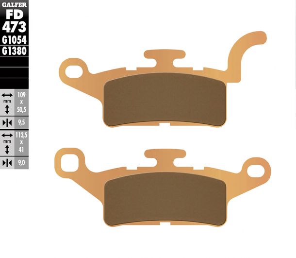 Brake pads Galfer FD473G1380 Sintered metal SCOOTER front for MBK X-Over, Yamaha Xenter BWS 125 / 150 ccm