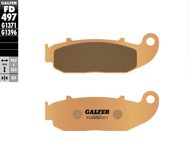 Bremsbeläge Galfer FD497G1371 Sinter-Metall STREET vorne für Fantic Motor Caballero Casa Enduro Motard 2 Competizione, Vent-Moto Derapage RR Baja DERAPAGE