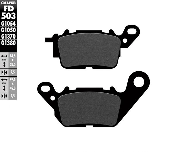 Remblokken Galfer FD503G1054 Halfmetaal voor, Yamaha N-Max Delight 125 / 155 ccm