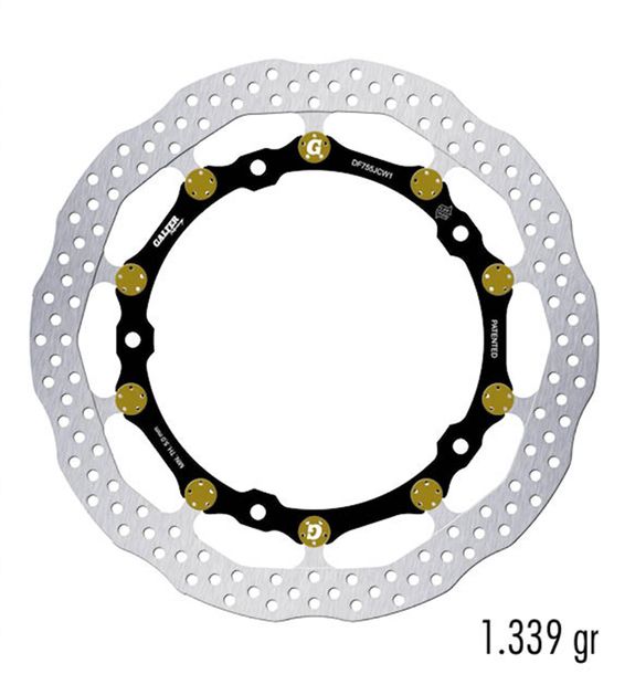 Bremsscheibe Galfer DF755JCW1G03 WAVE® FLOATECH ROAD mit ECE R90 Zulassung, schwimmend vorne 320x6mm (2 benötigt) für BMW S R RR 1000 ccm Bj. 2009 - 2022