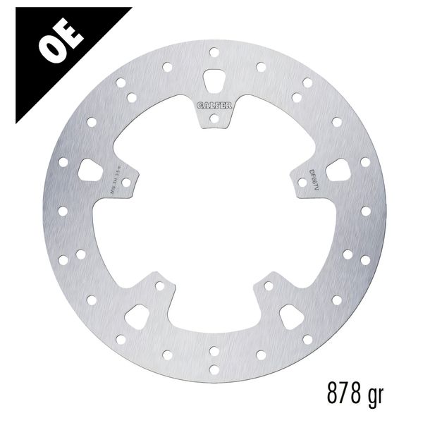 Disco del freno Set Galfer 2x DF667V ROUND con ECE R90 approvazione, rigido anteriore 260x4mm per Piaggio X9 Evolution Carnaby, Gilera Nexus Peugeot Satelis SP Beverly 125 - 500 ccm