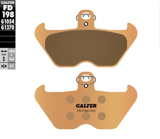 Remblokken Set Galfer 2x FD198G1370 Gesinterd metaal STREET voor, BMW K LT RS K1 16V R RT GS Paris Dakar 800 - 1200 ccm Jaar 1988 - 2005