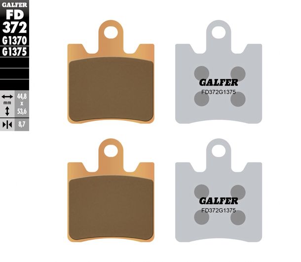 Bremsbeläge Set Galfer 2x FD372G1375 Sinter-Metall SPORT vorne für Yamaha XV A Midnight Star, Triumph Trophy SE FJR 1215 - 1900 ccm Bj. 2006 - 2021
