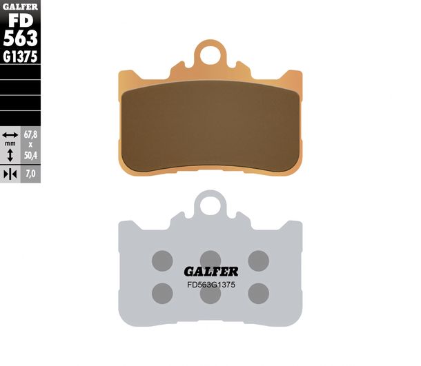 Remblokken Set Galfer 2x FD563G1375 Gesinterd metaal SPORT voor, Honda CB F Hornet CB CBR R 500 / 750 ccm Jaar 2022 - 2025