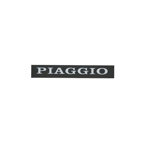 Badge de siège RMS pour Piaggio Vespa Px en vinyle noir/argent