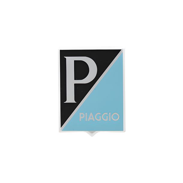 Placa de identificación RMS Classic de aluminio azul de 36 x 47 mm para Piaggio Vespa 125 - 150 cc