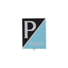 RMS Classic 36x47mm blue aluminum nameplate for Piaggio Vespa 125 - 150cc