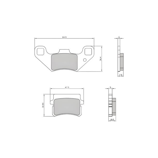 Plaquettes de frein RMS Organic pour Govecs S1.5 avant/arrière