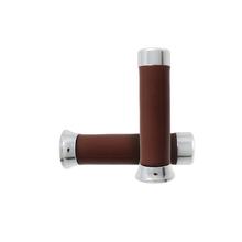 Griffe RMS Classic 24 mm braun, chrom Kappen für Piaggio Vespa PX