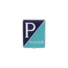 Embleem RMS Classic Piaggio Genova 36x47mm aluminium voor Vespa 150 VB1/VL3/GS