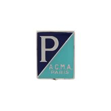 Embleem RMS Classic Piaggio Genova 37x47mm aluminium voor Vespa ACMA 125 - 150 (bouwjaar 1954 - 1956)