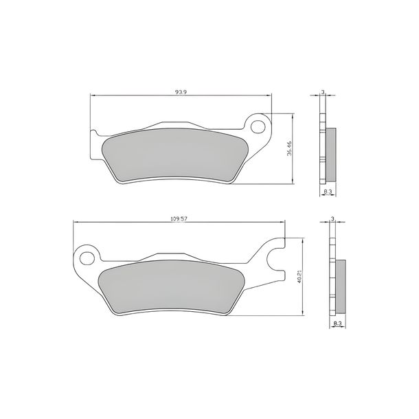 Pastiglie freno RMS Organic per Suzuki GSX-S GSX-R 125 ccm Anno 2017 - 2022