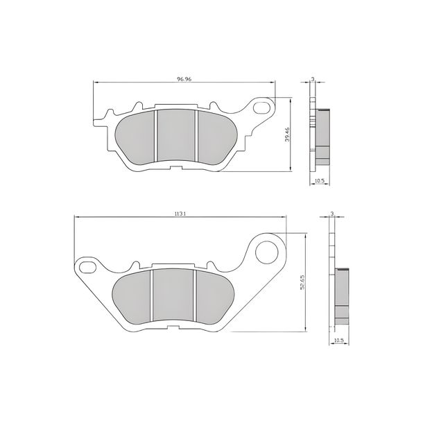 Bremsbeläge RMS Organic für Yamaha YZF-R3 MT-03 A MWD Tricity YP R X-Max 125 - 321 ccm