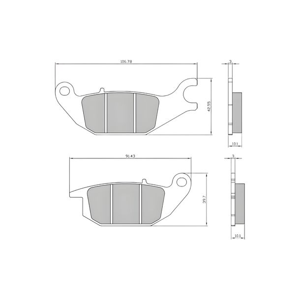 Pastiglie freno RMS Organic per Yamaha Tricity MWD 125 - 300 ccm