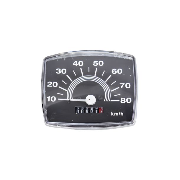 Tachimetro RMS Classic 80 km/h nero/bianco per Piaggio Vespa 50cc Special