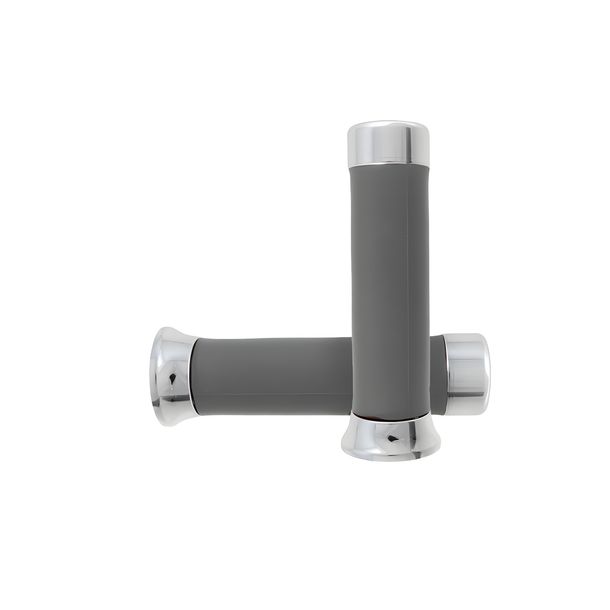 Griffe RMS Classic grau mit Chromkappen 24mm für Vespa PX