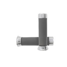 RMS Classic grey grips with 24mm chrome caps for Vespa PX