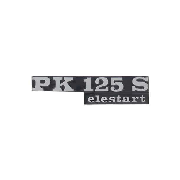 Emblem RMS Classic 135x32mm Aluminium schwarz, chrom für Vespa PK 125cc S ELESTAR
