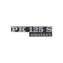 Emblem RMS Classic 135x32mm Aluminium schwarz, chrom für Vespa PK 125cc S ELESTAR