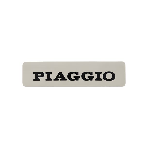 Emblema RMS Classic para Piaggio aluminio 115x28 mm negro, gris