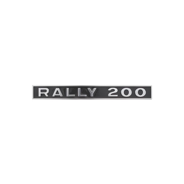 Emblema RMS Classic per Vespa Rally 200cc 123x15mm nero, cromato