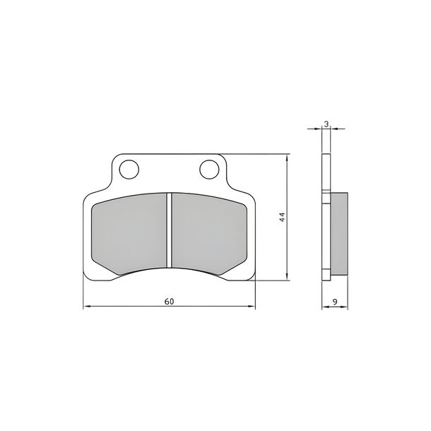RMS Organic brake pads for Keeway Focus, Kymco Heroism 1 F-ACT Racing SP F-Act Matrix NKD Naked Benelli QuattronoveX 10 Zoll 12 RY8 Hurricane RY6 50 -