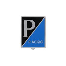 RMS Classic emblem for Piaggio 37x46mm aluminum black, blue