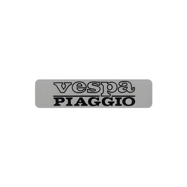 Emblema RMS Classic per Piaggio Vespa 115x28mm nero, grigio