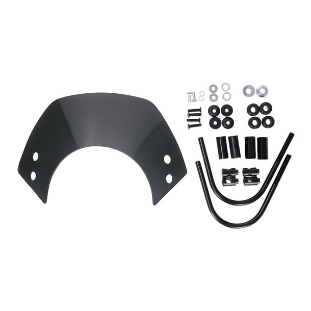 Windschild 101_Octane kurz getönt 11x30cm mit Halterung für Vespa GT, GTS