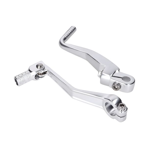 Schalthebel Kickstarter Set 101_Octane Aluminium klappbar silber für Simson S50 S51 S53 S70 S83